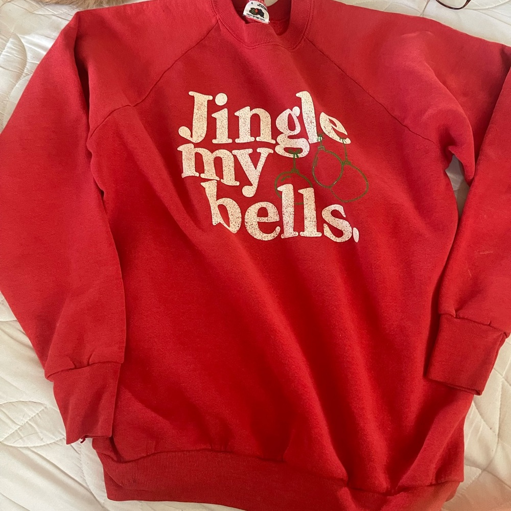 Vintage sweatshirt ugly Christmas sweater L